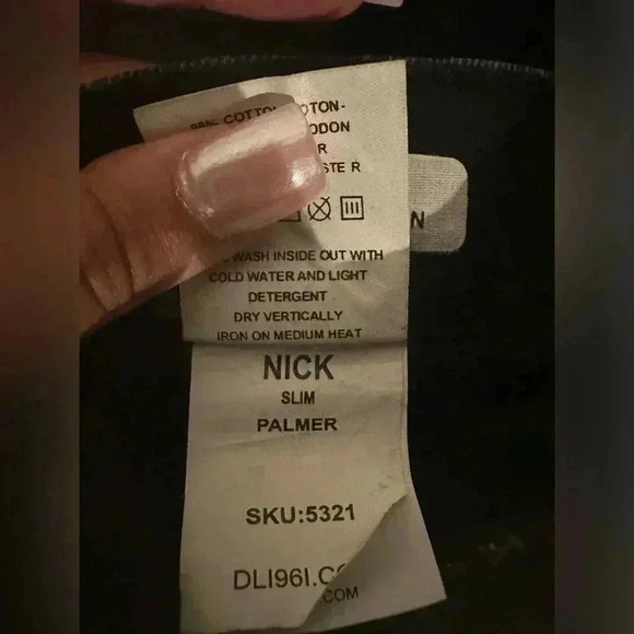 Dl1961 Nick Slim Fit Palmer Men's Black Jeans American Cotton Size 34 - Picture 4 of 7